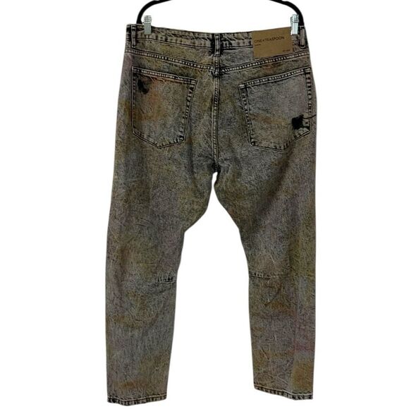 Revolve One Teaspoon Acid Wash Distressed Boyfriend Jeans(Size 32) - Picture 6 of 10